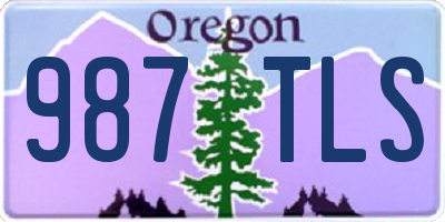 OR license plate 987TLS