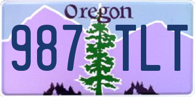 OR license plate 987TLT
