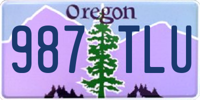 OR license plate 987TLU