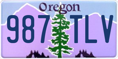 OR license plate 987TLV