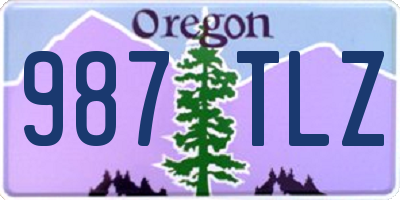 OR license plate 987TLZ