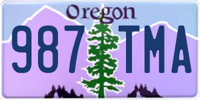 OR license plate 987TMA