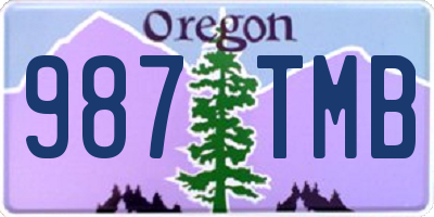 OR license plate 987TMB