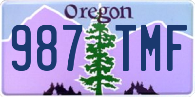 OR license plate 987TMF