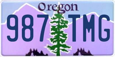 OR license plate 987TMG