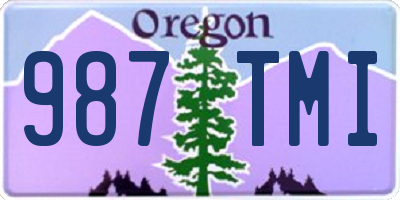 OR license plate 987TMI
