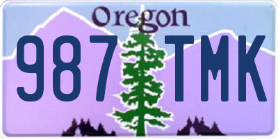 OR license plate 987TMK