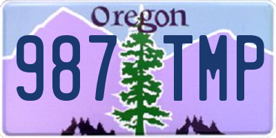 OR license plate 987TMP