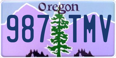 OR license plate 987TMV