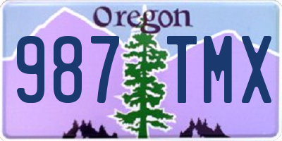 OR license plate 987TMX