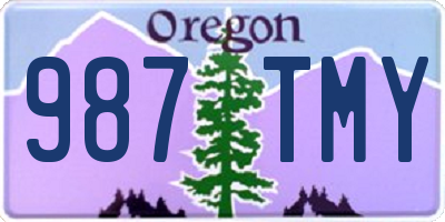 OR license plate 987TMY