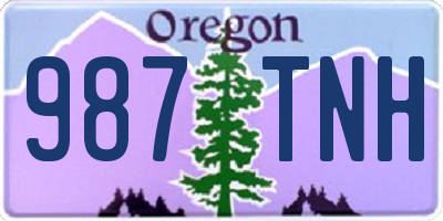 OR license plate 987TNH