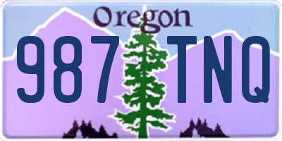 OR license plate 987TNQ