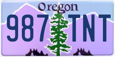 OR license plate 987TNT