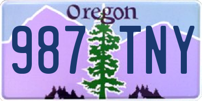 OR license plate 987TNY