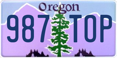 OR license plate 987TOP