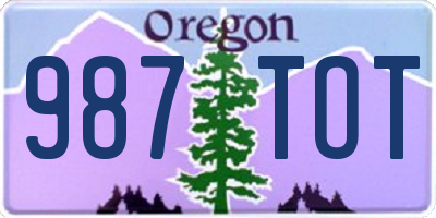 OR license plate 987TOT