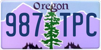 OR license plate 987TPC
