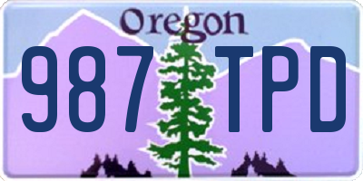 OR license plate 987TPD