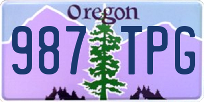 OR license plate 987TPG