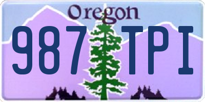 OR license plate 987TPI