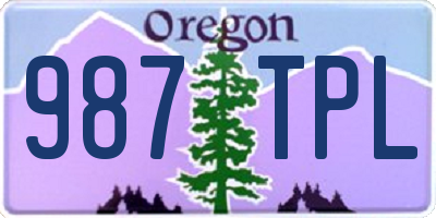 OR license plate 987TPL