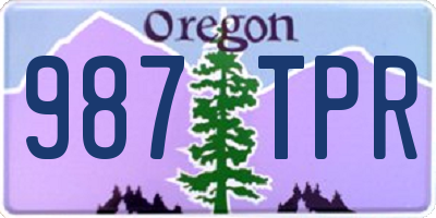 OR license plate 987TPR