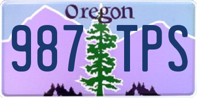 OR license plate 987TPS