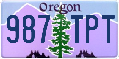 OR license plate 987TPT
