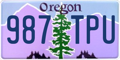 OR license plate 987TPU