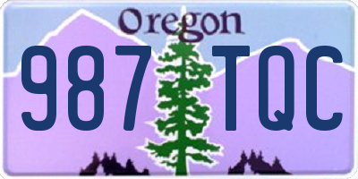 OR license plate 987TQC