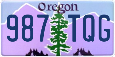 OR license plate 987TQG
