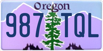 OR license plate 987TQL