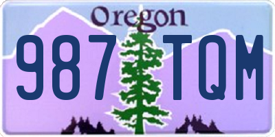 OR license plate 987TQM