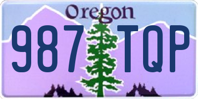 OR license plate 987TQP