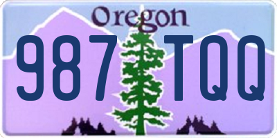 OR license plate 987TQQ