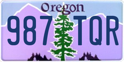 OR license plate 987TQR