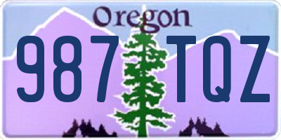 OR license plate 987TQZ