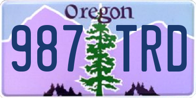 OR license plate 987TRD