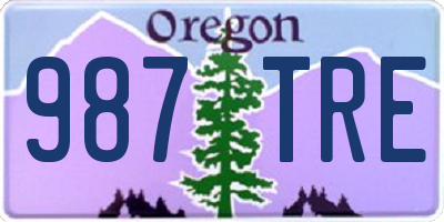 OR license plate 987TRE