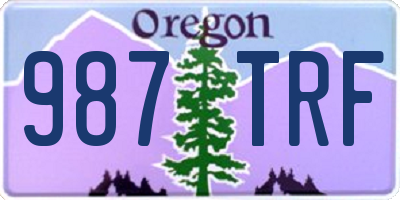 OR license plate 987TRF