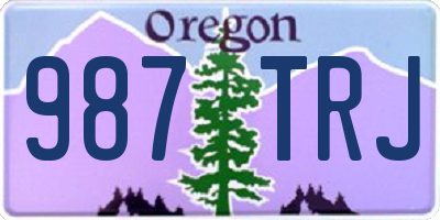 OR license plate 987TRJ