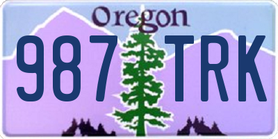 OR license plate 987TRK