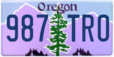 OR license plate 987TRO