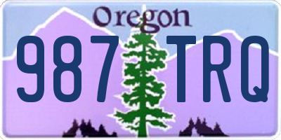OR license plate 987TRQ