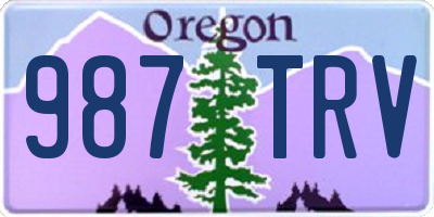 OR license plate 987TRV