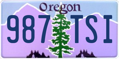 OR license plate 987TSI