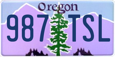 OR license plate 987TSL