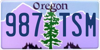 OR license plate 987TSM