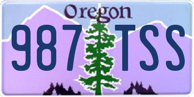 OR license plate 987TSS